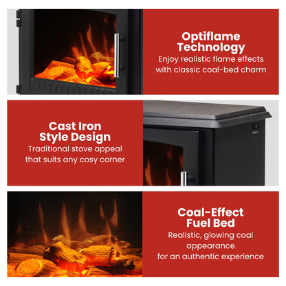 Portable Electric Stove Black Cast Iron single