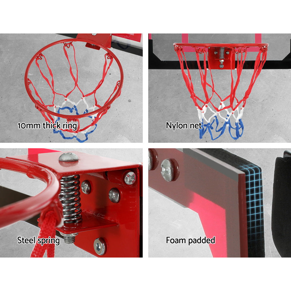 Mini Hoop Madness Wall-Mounted Red/White Sports Excitement