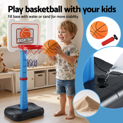 Kids 2-in-1 Basketball Hoop Baseball Set Adjustable | HomeAndLiving