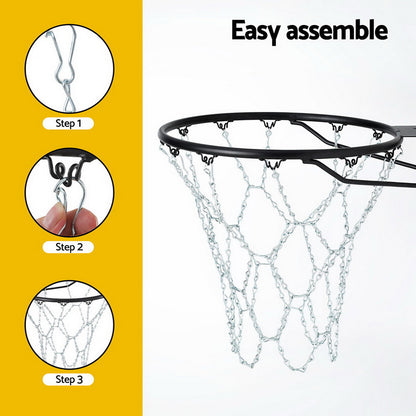 Basketball Ring Metal Braided Chain Net 12 Loop