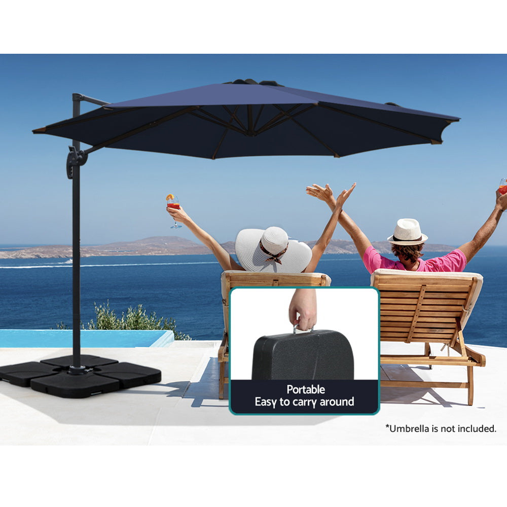 Outdoor Umbrella Base Stand Sand/Water Pod Cantilever Beach Patio 50Cm