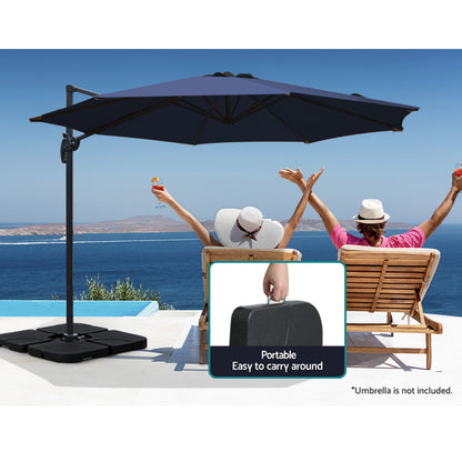 Outdoor Umbrella Base Stand Sand/Water Pod Cantilever Beach Patio 50Cm
