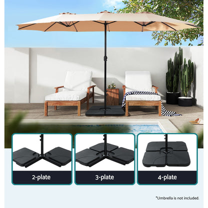 Outdoor Umbrella Base Stand Sand/Water Pod Cantilever Beach Patio 50Cm