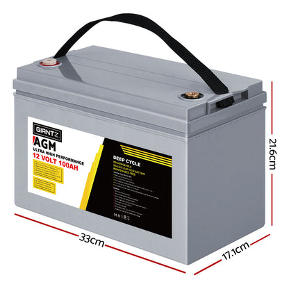Deep Cycle Battery 120Ah/100Ah Sealed Power Portable Solar X2