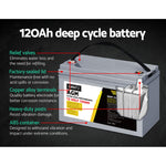 Deep Cycle Battery 120Ah/100Ah Sealed Power Portable Solar X2
