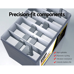 Deep Cycle Battery 12V 170Ah Box Portable Solar Caravan Camping