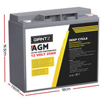 Agm Deep Cycle Battery 12V Box Portable Solar Caravan Camping