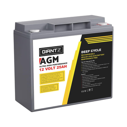 Agm Deep Cycle Battery 12V Box Portable Solar Caravan Camping