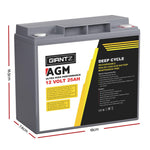 Agm Deep Cycle Battery 12V Box Portable Solar Caravan Camping