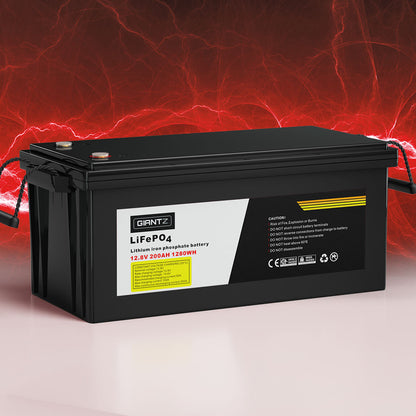 Long-Lasting 200AH LiFePO4 Battery for 4WD Solar Camping