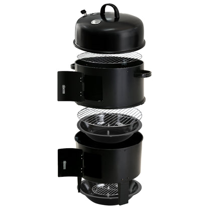 Bbq Grill 3-In-1 Charcoal Smoker