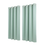 Blockout Curtains Eyelet 132x160cm 2 Panels Green | HomeAndLiving