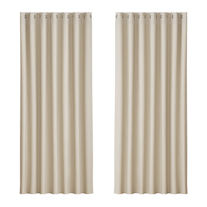 2X Blockout Curtains Blackout Window Curtain Eyelet 240x230cm