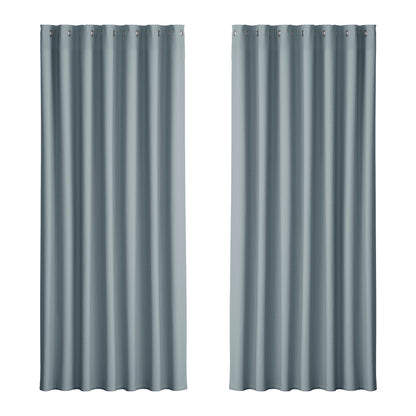 2X Blockout Curtains Blackout Window Curtain Eyelet 240x230cm