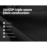 2X Blockout Curtains Eyelet 300X230Cm Black/Charcoal