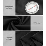 2X Blockout Curtains Eyelet 300X230Cm Black/Charcoal