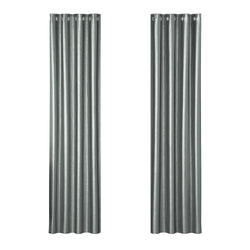 2X Blockout Curtains Eyelet 140X230Cm Grey Shine