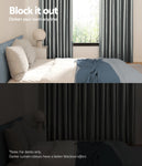 2X Blockout Curtains Blackout Window Curtain Eyelet 180x213cm