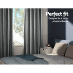 2X Blockout Curtains Eyelet 300X230Cm Grey Shine