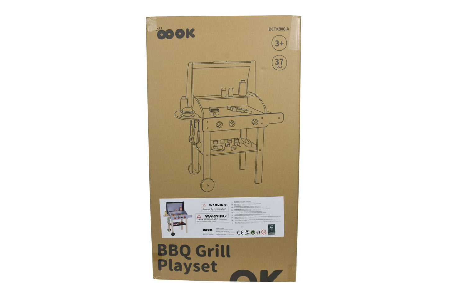 Wooden BBQ Grill Playset Kids 27pc | HomeAndLiving - 4