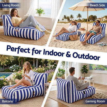 Outdoor Bean Bag Cover Waterproof 120x60x66cm