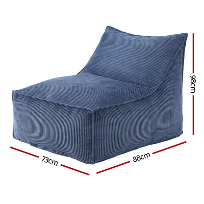 Blue sofa 88x73x98cm, rear view