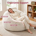 Faux Fur Bean Bag Cover Large Round 107cm | HomeAndLiving