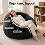 Faux Fur Bean Bag Cover Large Round Washable | HomeAndLiving