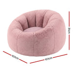 Faux Fur Bean Bag Cover Large Round Pink | Home & Living