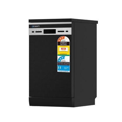 10 Place Settings Freestanding Dishwasher Black