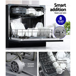Devanti Benchtop Dishwasher Counter Bench Top Freestanding Dish Washer 8 Place