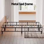 Bed Frame Double/King/Queen Size Metal Grey Mason