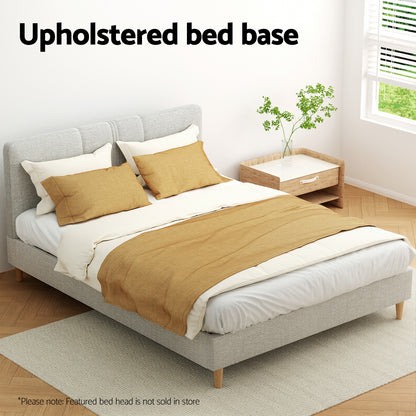 Bed Frame Double/Queen Size Beige Zora