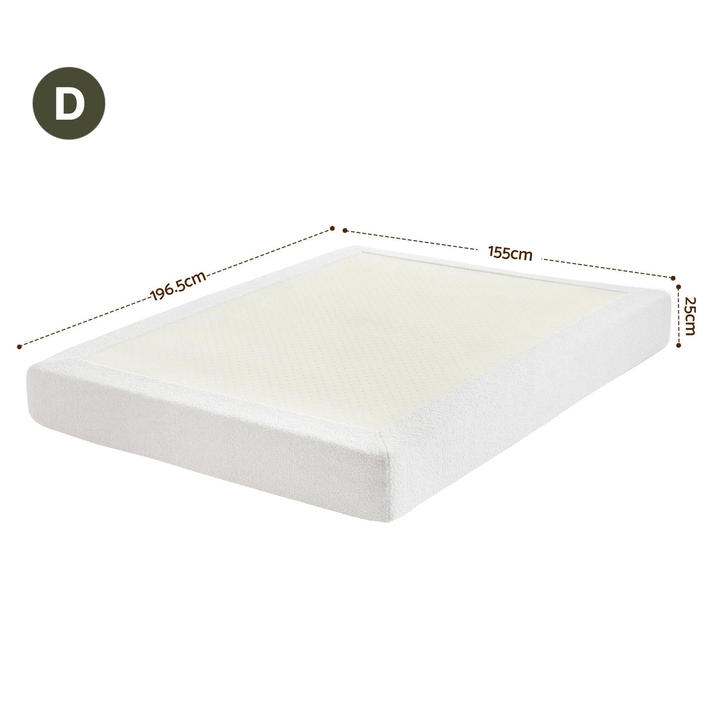 Double Bed Frame No Assembly Boucle Cream | Home & Living - 2