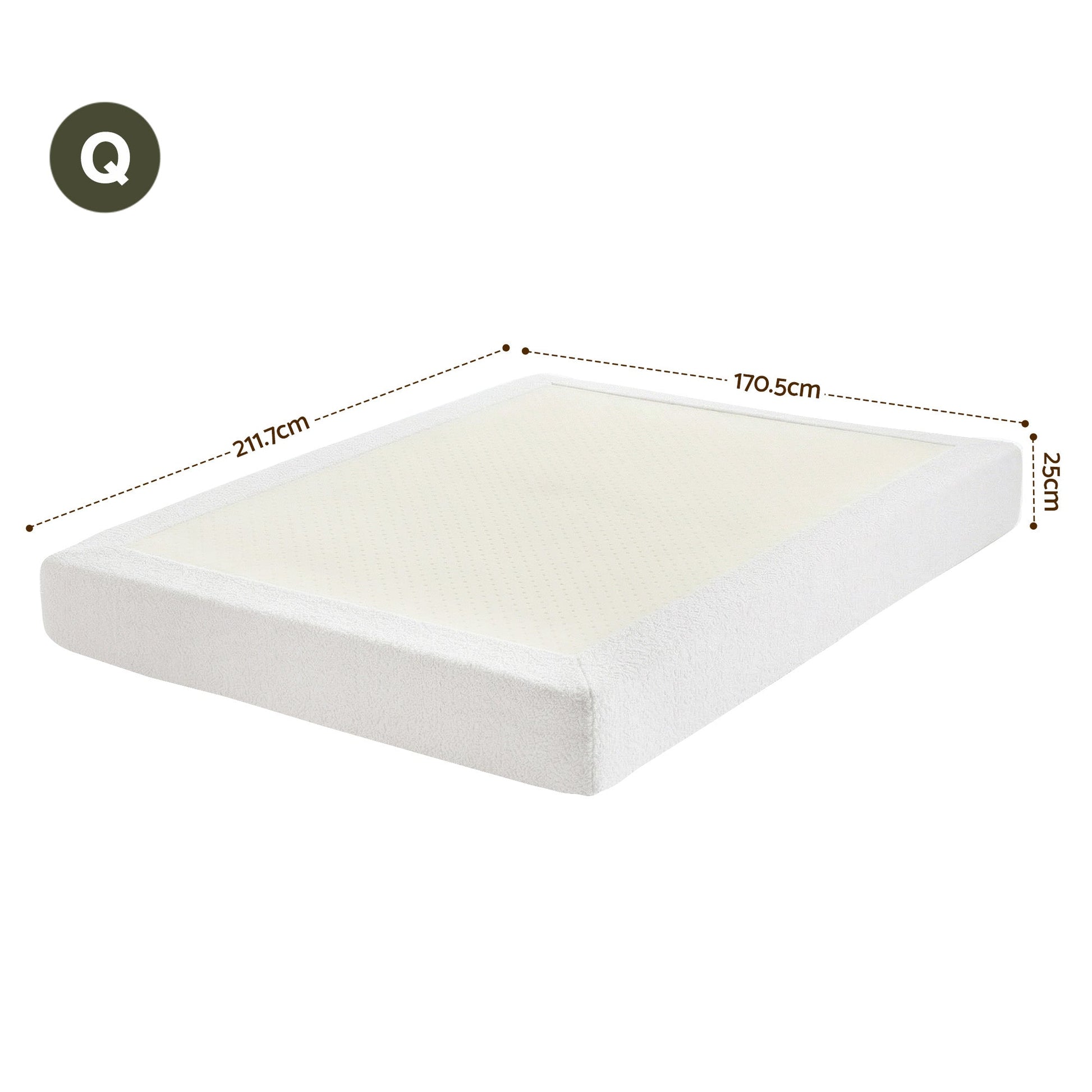 Queen Bed Frame No Assembly Boucle Cream | Home & Living - 2