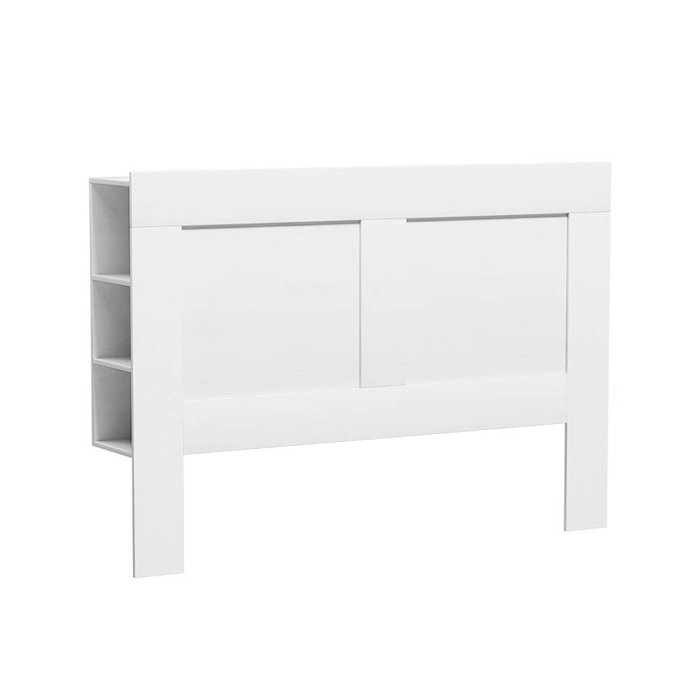 Double Size Black Bed Frame Shelves Headboard Bedhead Bas(Headboard Only)