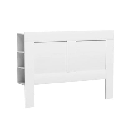 Double Size Black Bed Frame Shelves Headboard Bedhead Bas(Headboard Only)