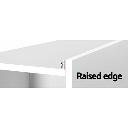 Double Size Black Bed Frame Shelves Headboard Bedhead Bas(Headboard Only)