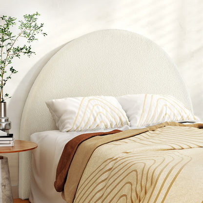 Double/Queen GREI White Bed Frame with Boucle Headboard(Bedhead Only)