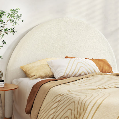 Double/Queen GREI White Bed Frame with Boucle Headboard(Bedhead Only)