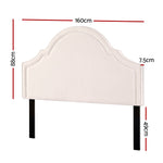 Velvet Bed Headboard Beige