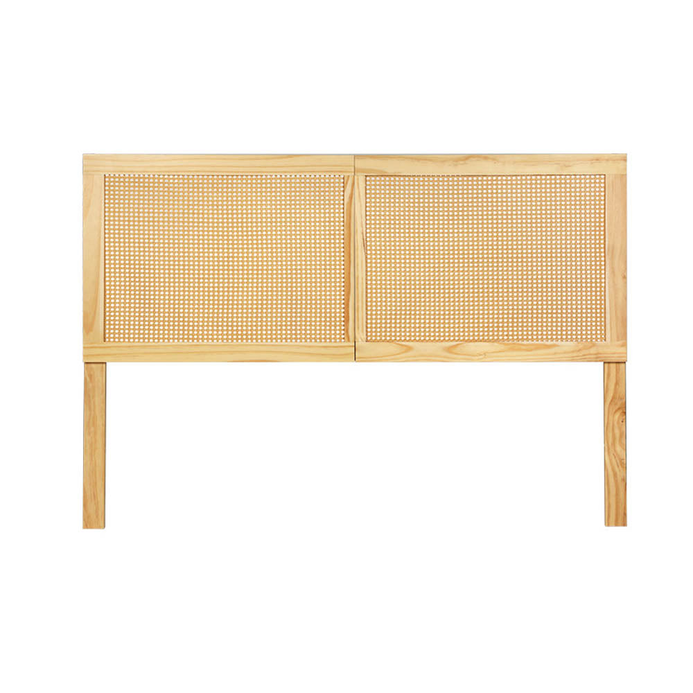 Double/Queen RIBO Pine Rattan Headboard Bedhead Base