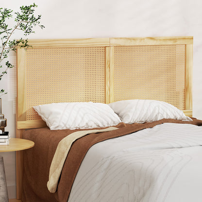 Double/Queen RIBO Pine Rattan Headboard Bedhead Base