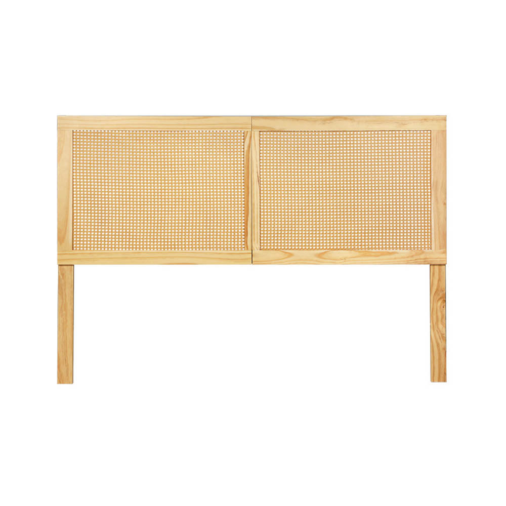 Double/Queen RIBO Pine Rattan Headboard Bedhead Base