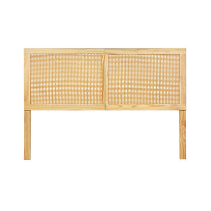 Double/Queen RIBO Pine Rattan Headboard Bedhead Base