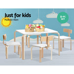 5PCS Childrens Table and Chairs Set Kids Furniture Toy Dining White Desk
