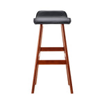 2X Bar Stools Wooden Stool Black