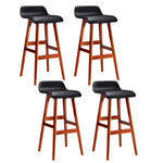 Artiss 4x Bar Stools Wooden Stool Black Sleek and Durable