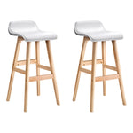 2X Bar Stools Wooden Stool White