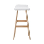 2X Bar Stools Wooden Stool White